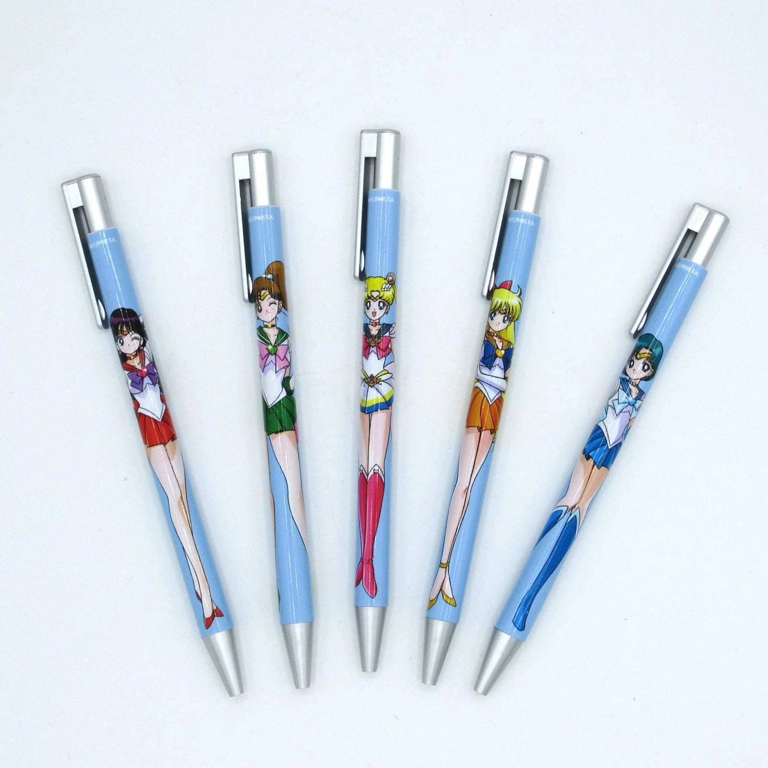 Sailor Moon Featuring Sailor Mercury Mars Jupiter Venus and Sailor Moon Pen Set of Five - Image 3
