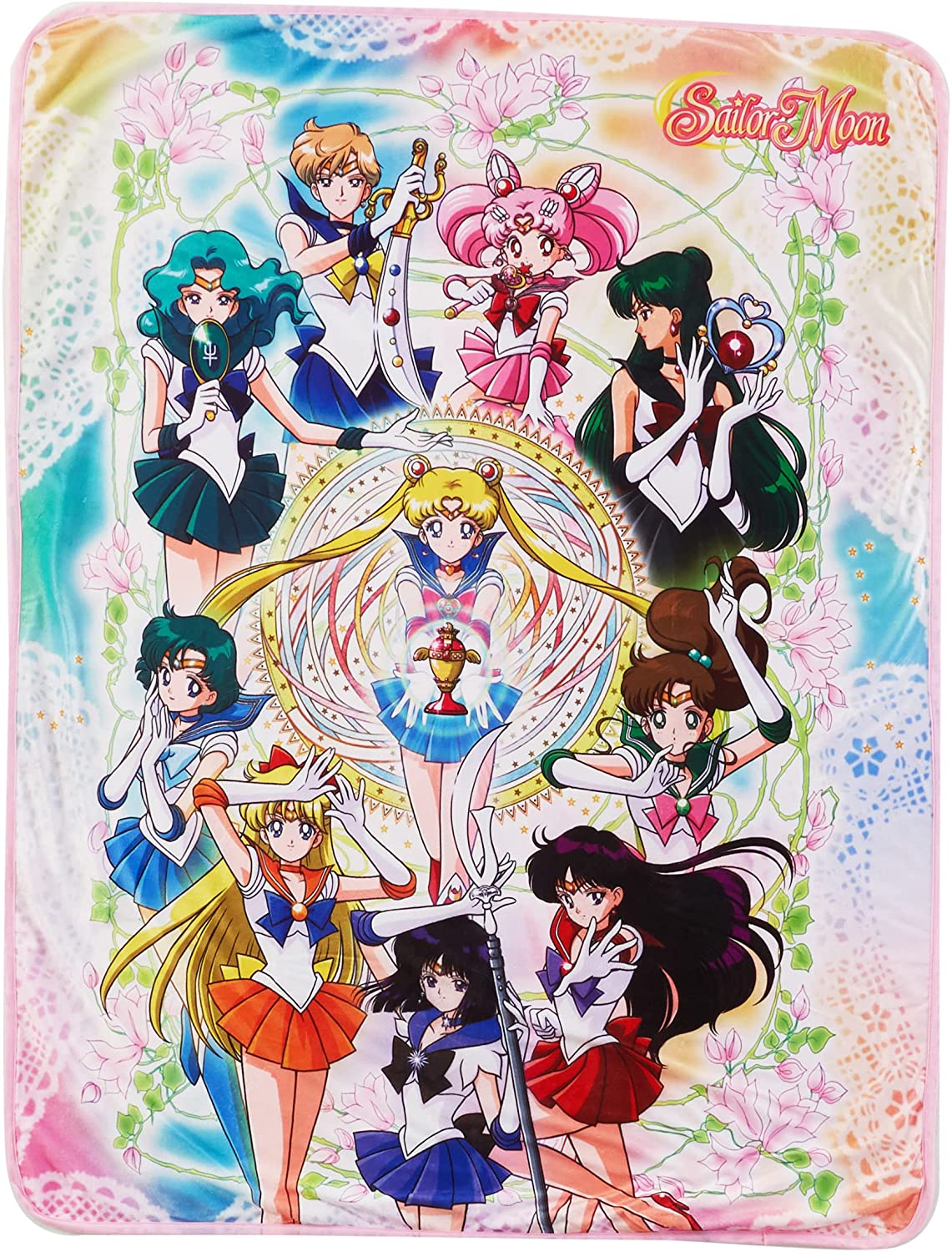 Sailor Moon Group Throw Blanket 46" X 60" Great Eastern Entertainment - Image 1