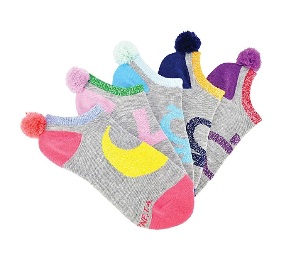 Sailor Moon Kids Pom Pom 5 Pair Pack Lowcut Socks - Image 1