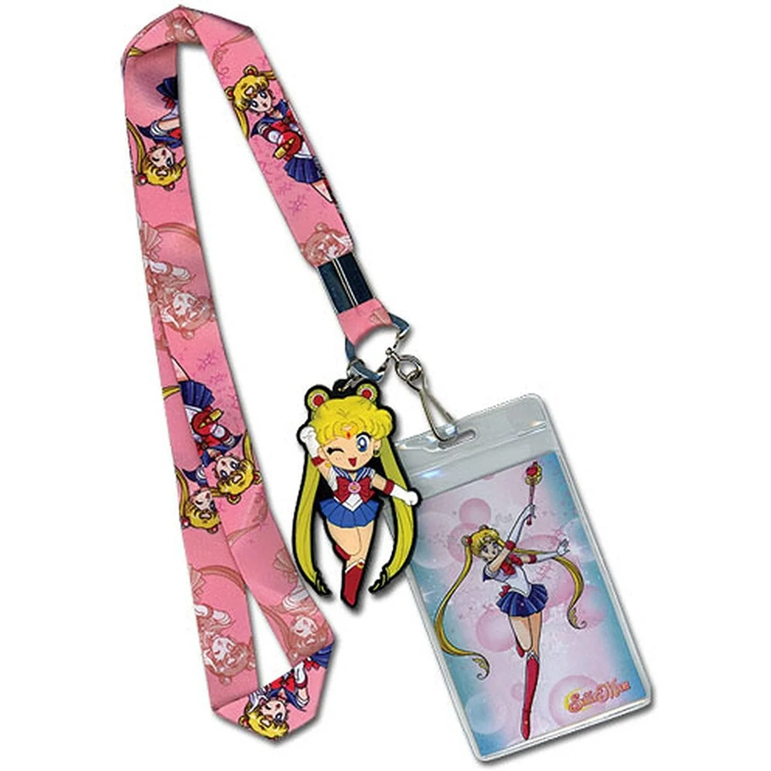 Sailor Moon Pink Anime Lanyard Neck Strap Id Holder