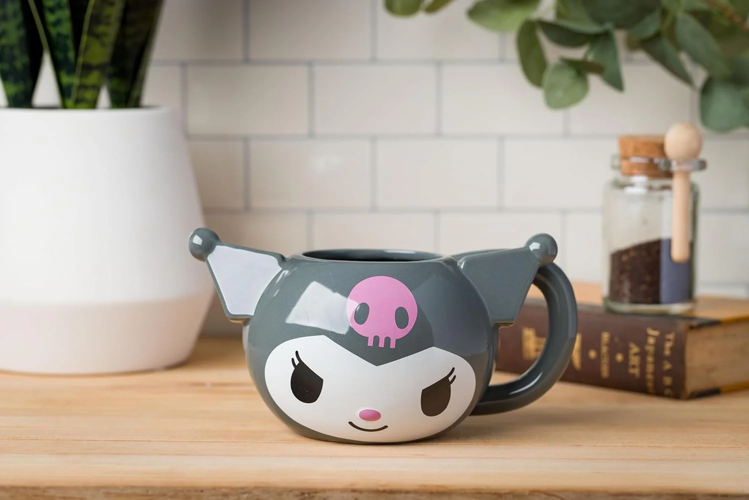 Sanrio Hello Kitty and Friends Kuromi Ceramic 3D Sculpted Mug Microwave Safe 20 Ounces - Image 2