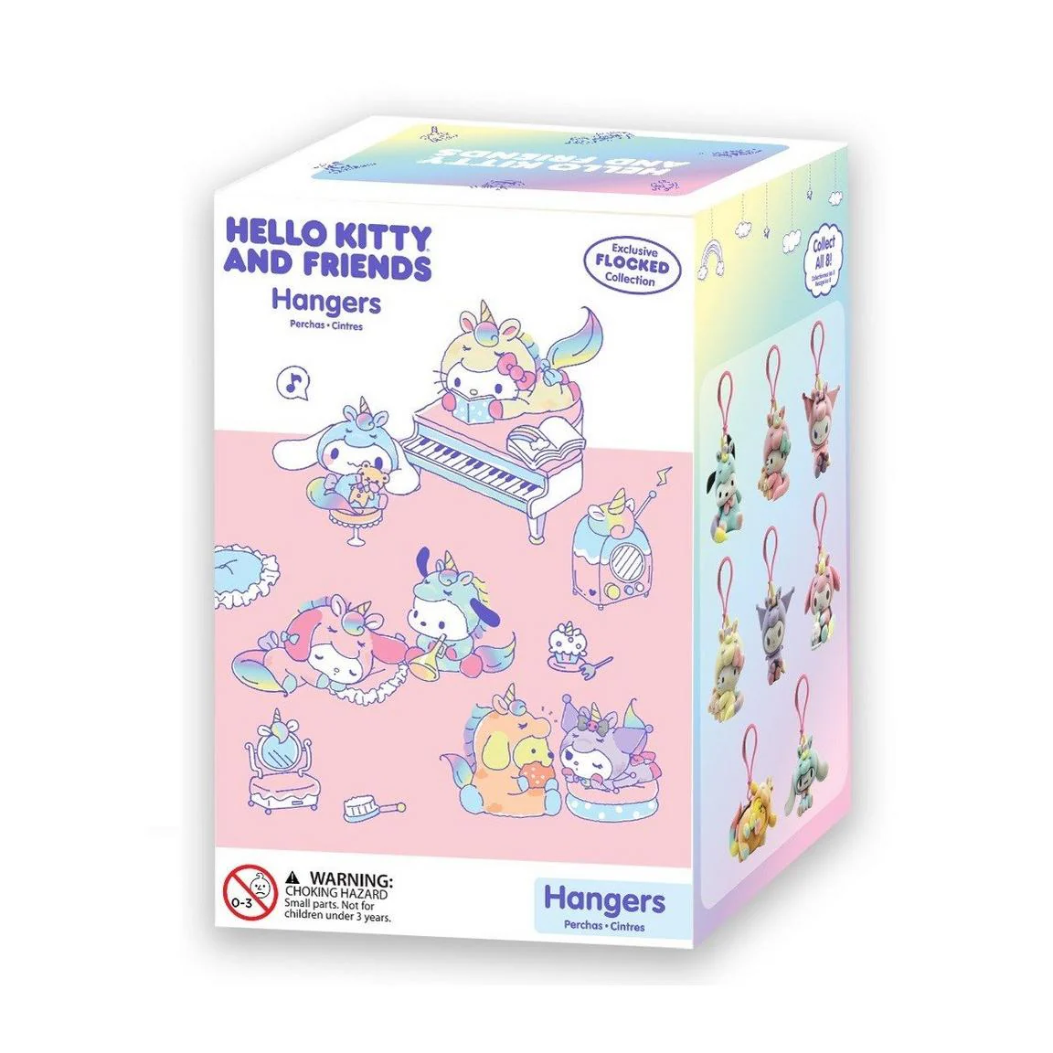 Sanrio Hello Kitty And Friends Pastel Outfit Exclusive Jumbo Flocked Hanger Bag Clip Blind Box - Image 1