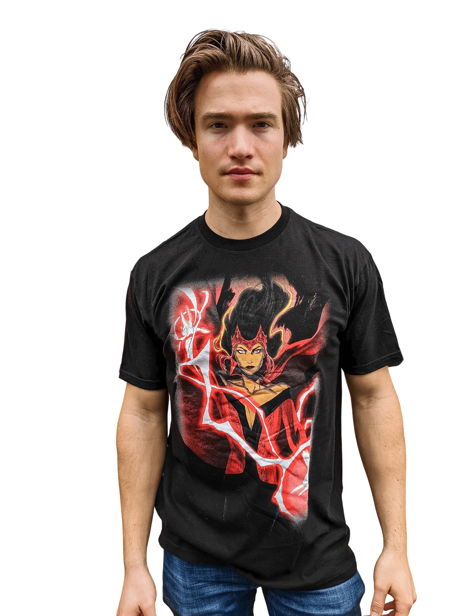 Scarlet Witch By Kirs Anka Marvel Comics Adult T Shirt - Image 2