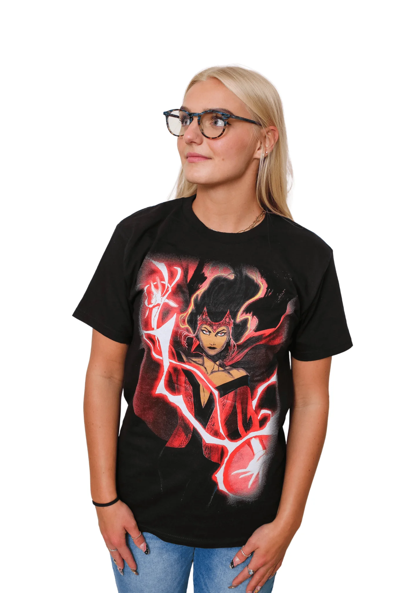 Scarlet Witch By Kirs Anka Marvel Comics Adult T Shirt - Image 3