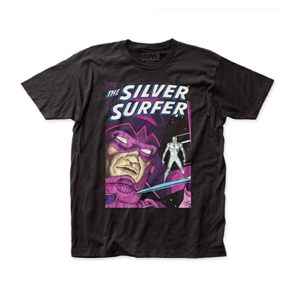 Silver Surfer And Galactus Parable Marvel Comics Adult T Shirt - Image 1