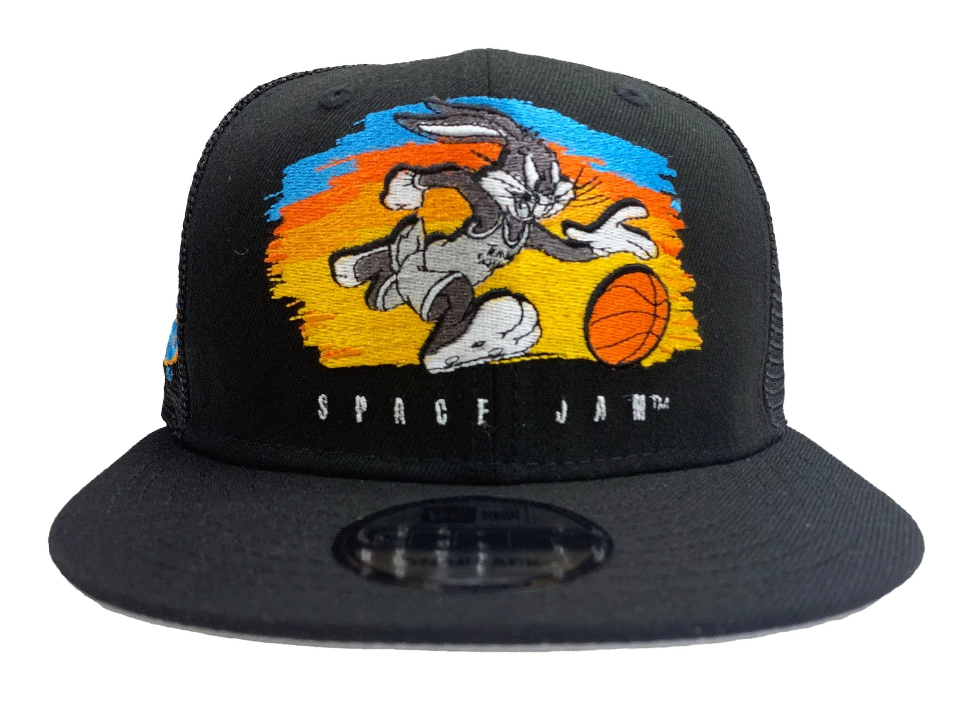 Space Jam A New Legacy Bugs Bunny New Era 9Fifty Mesh Trucker Snapback Cap Hat - Image 1