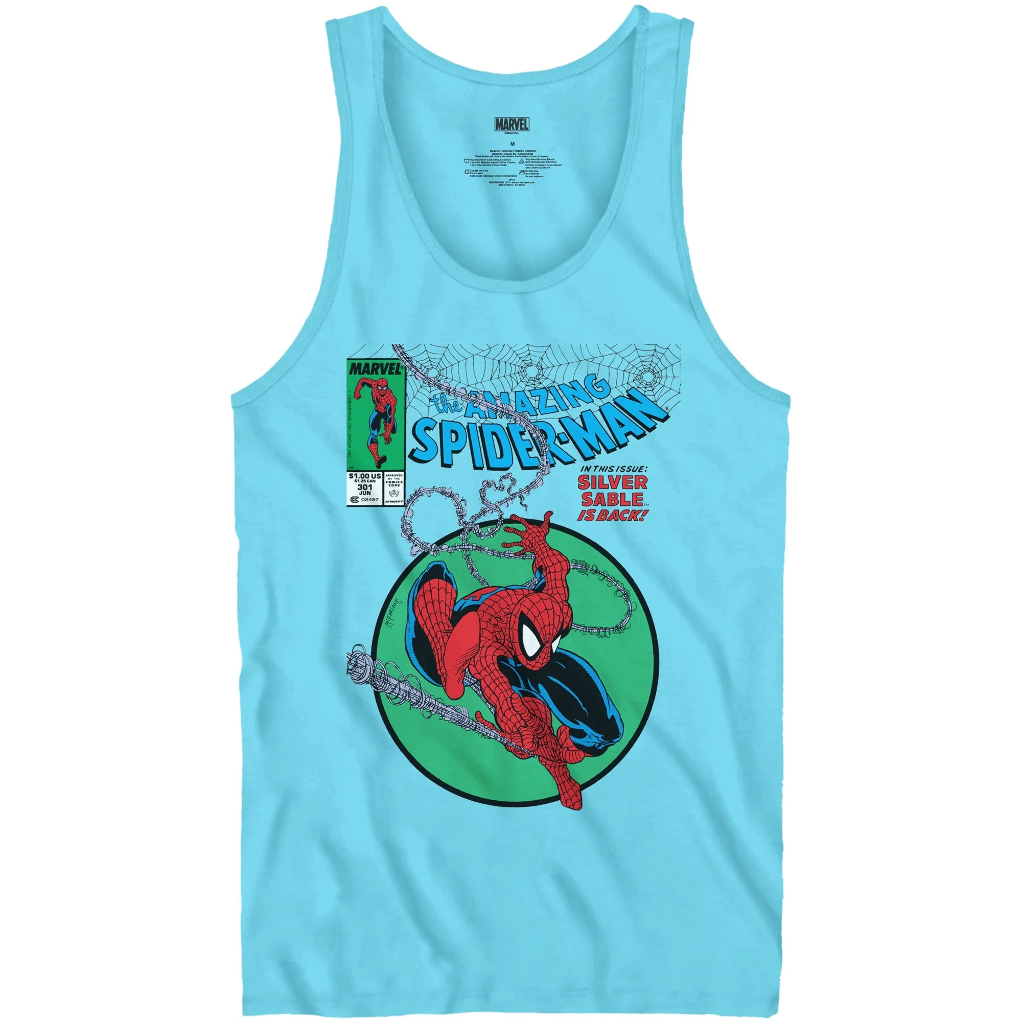 Spider-Man 90’s Circle Marvel Comics Adult Tank Top