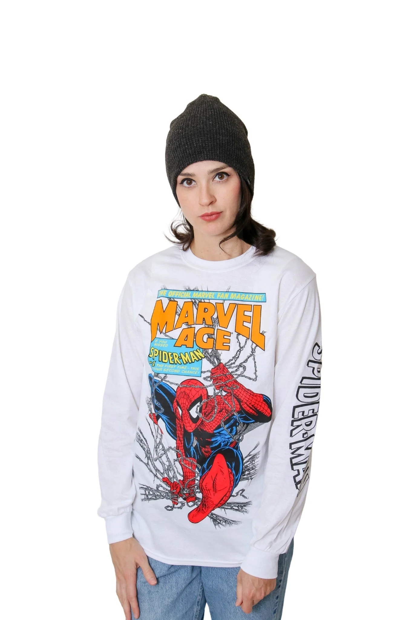 Spider-Man 90's Marvel Age Marvel Adult Long Sleeve T Shirt - Image 3