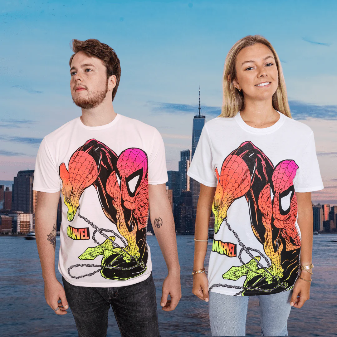 Spider-Man Chromatic Marvel Adult T-Shirt - Image 2