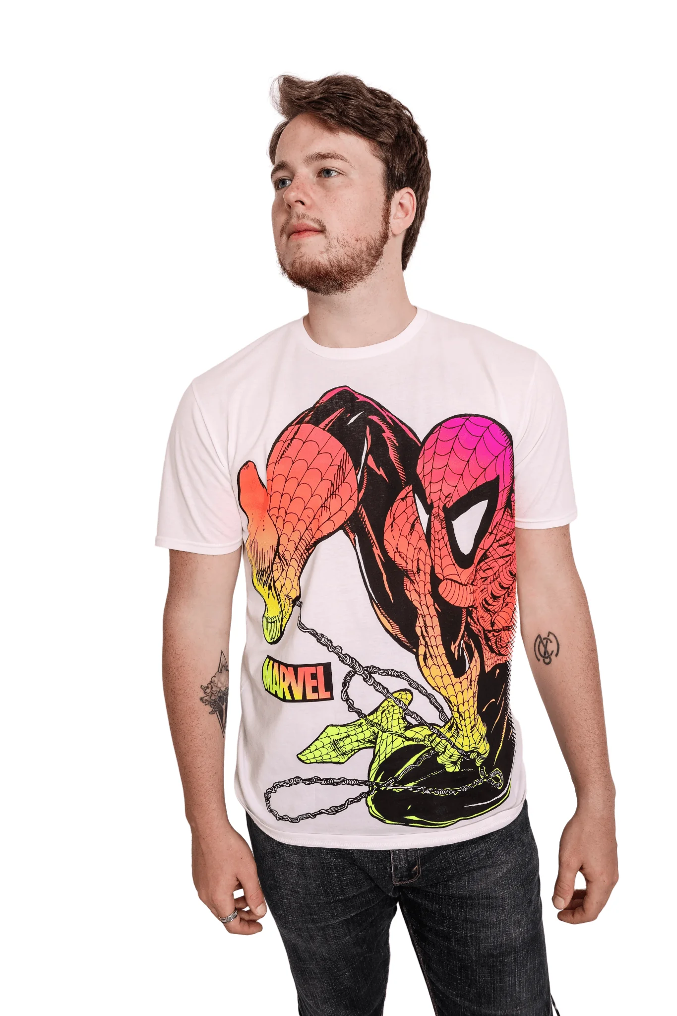 Spider-Man Chromatic Marvel Adult T-Shirt - Image 3
