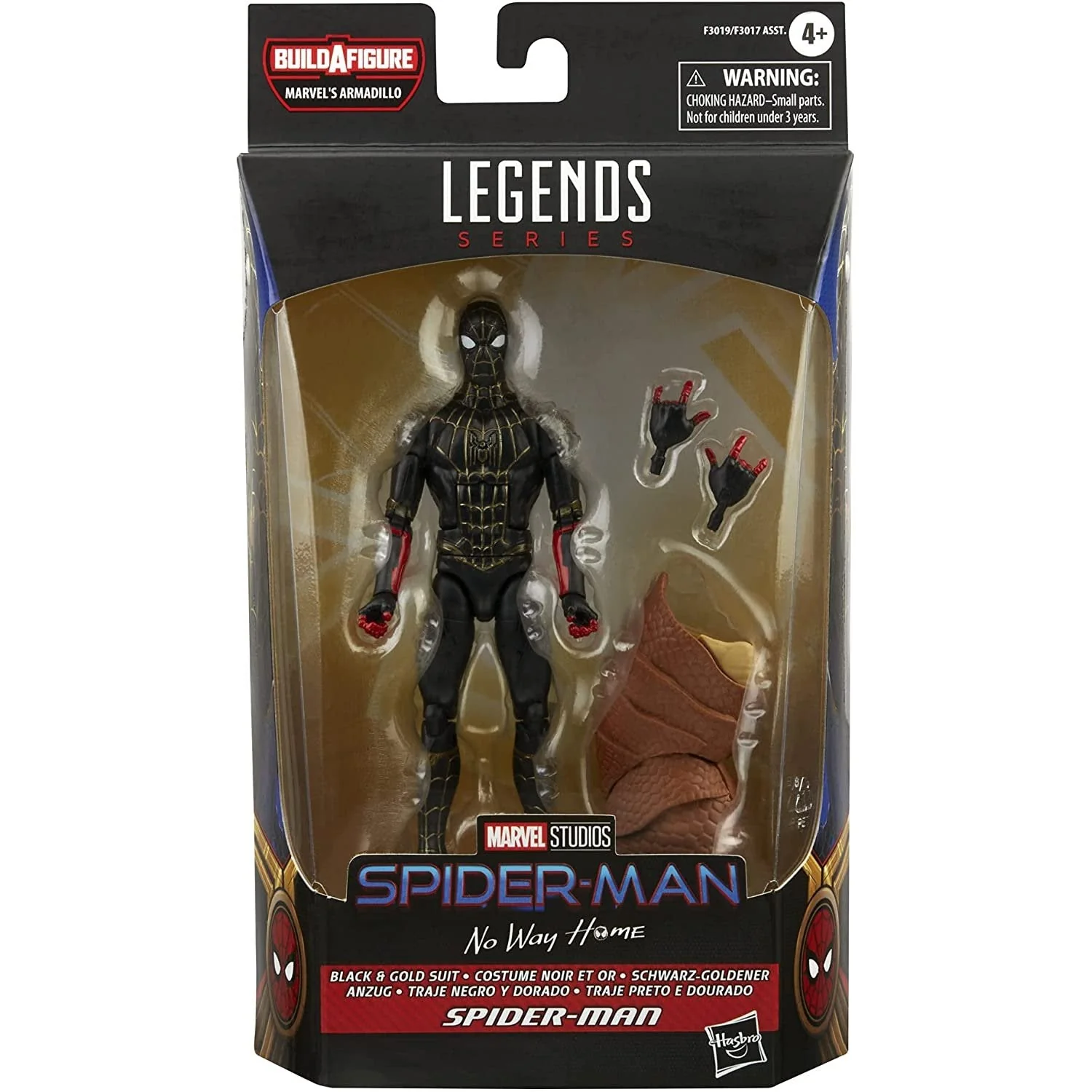 Spider-Man Marvel Legends Series Black & Gold Suit 6-inch Collectible Action Figure - Image 1