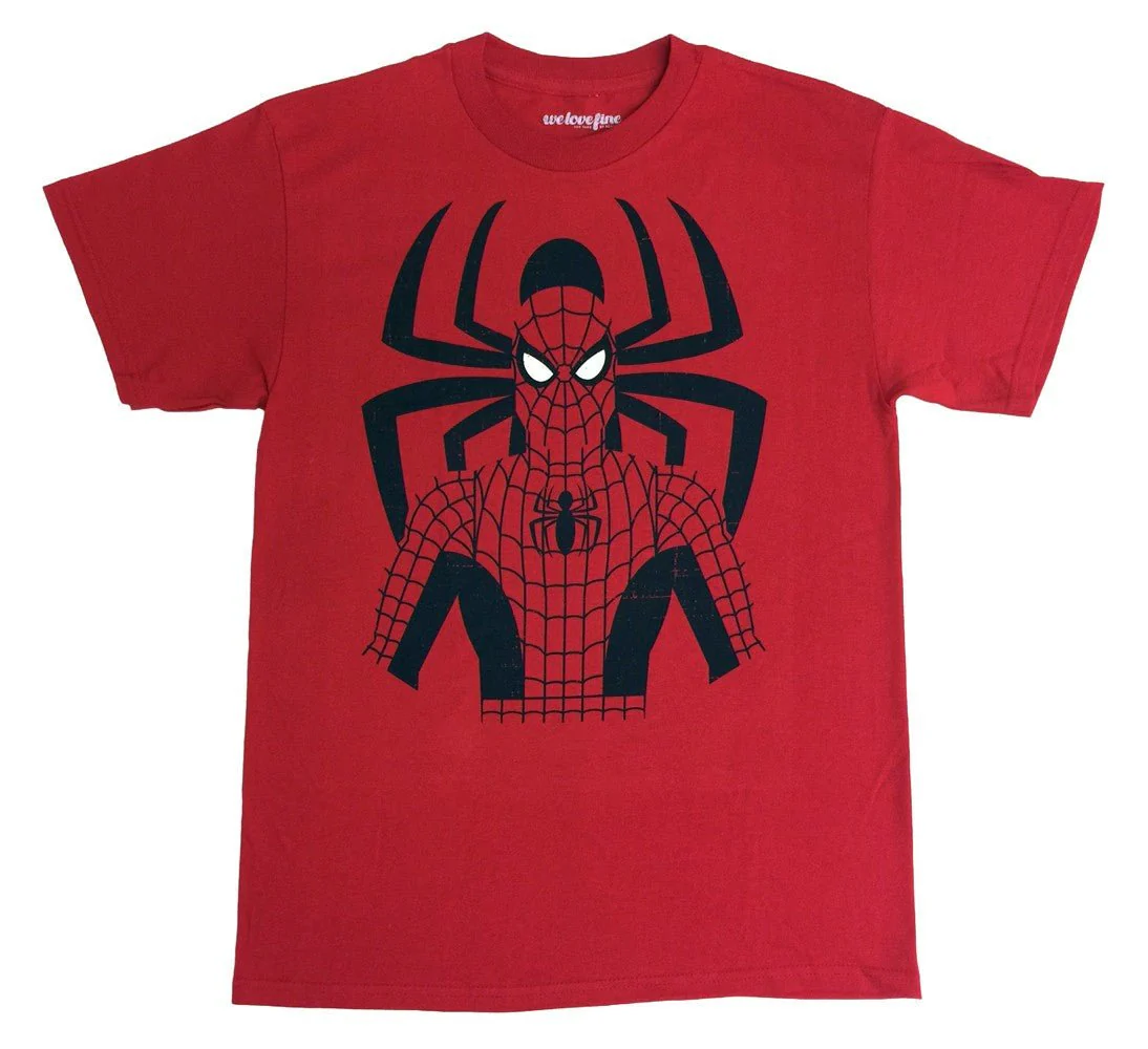 Spider-Man Minimal Marvel Comics Adult T-Shirt - Image 1