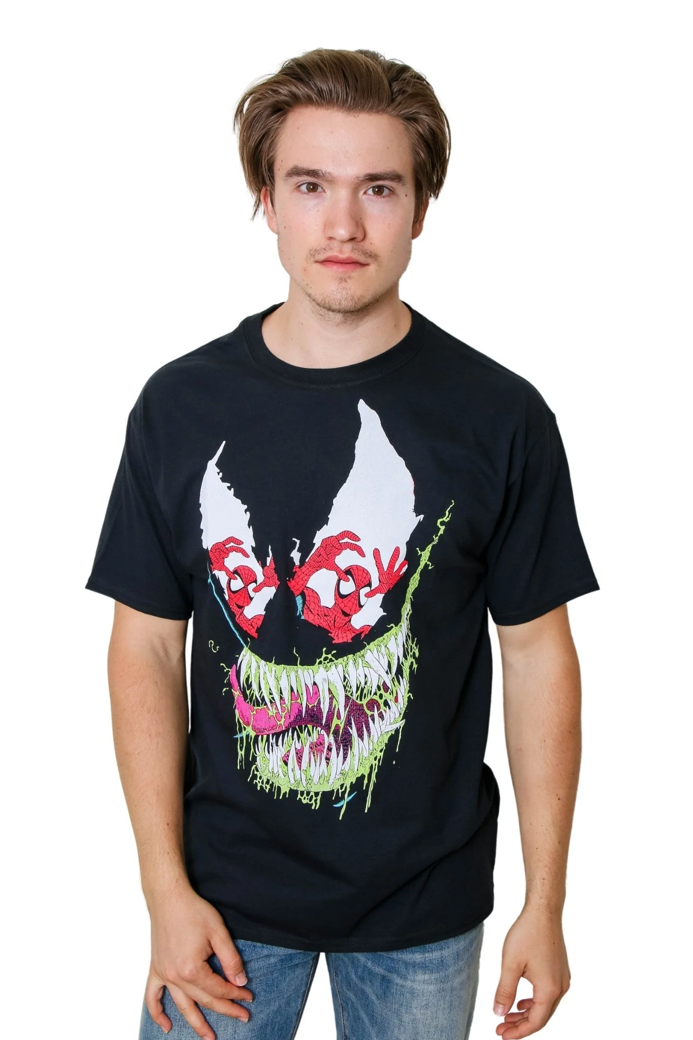 Spider-Man Venom Reflections Erik Larsen Marvel Adult T Shirt - Image 2