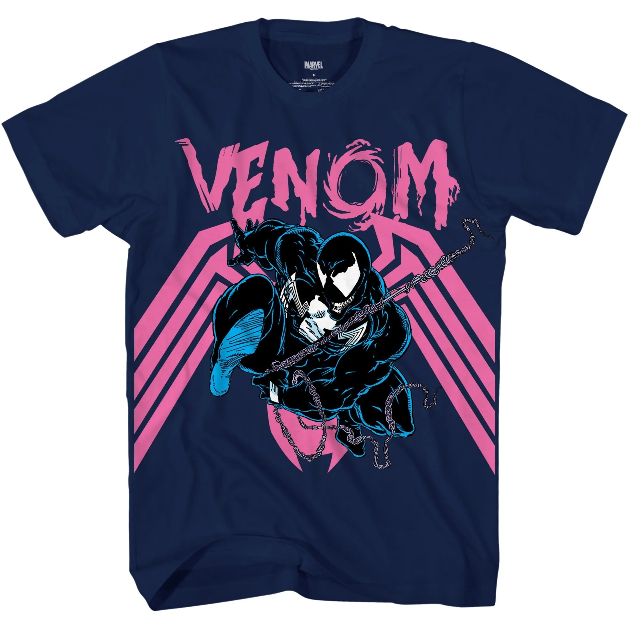 Spider-Man Vibrant Venom Marvel Comics Adult T-Shirt - Image 1