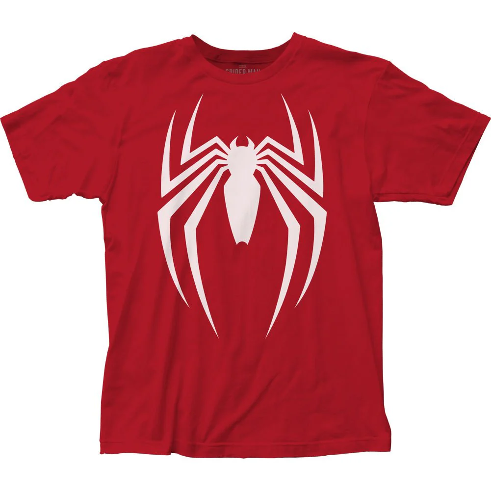Spider-Man Video Game Logo Marvel Adult T-Shirt - Image 1