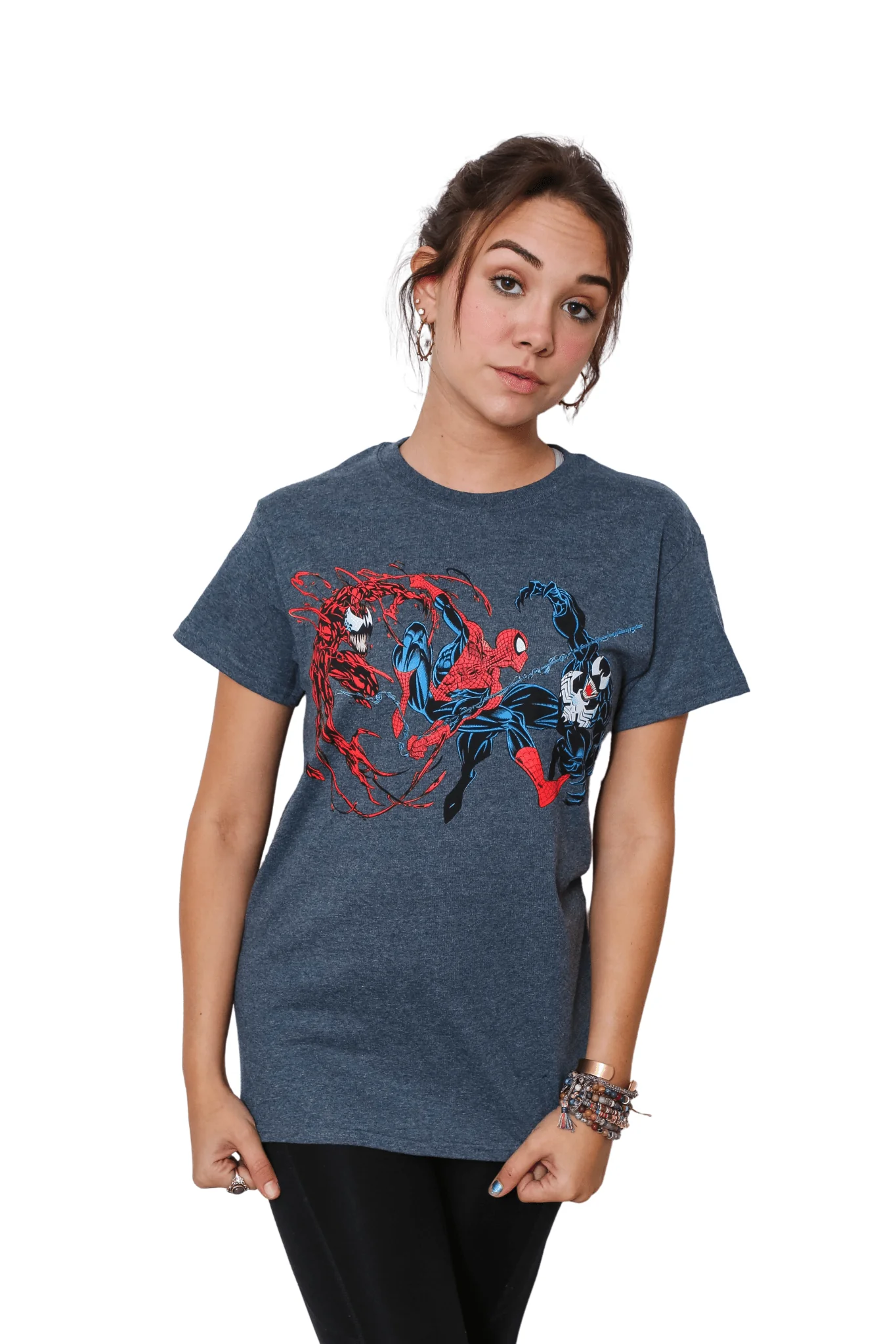 Spider-Man Vs The Symbiotes Marvel Comics Adult T Shirt - Image 3