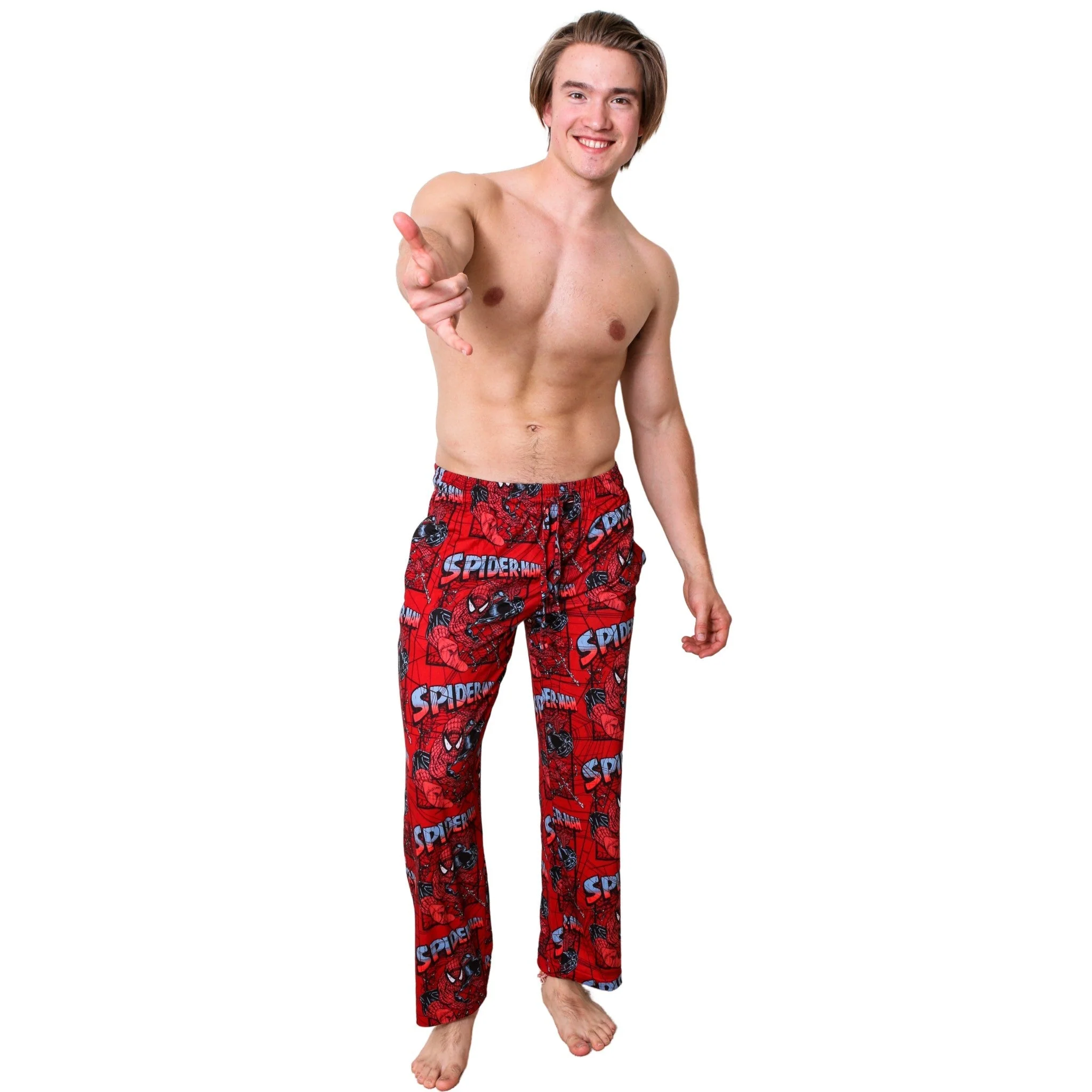 Spider-Man Web Slinger 90's All Over Marvel Lounge Sleep Pants - Image 3