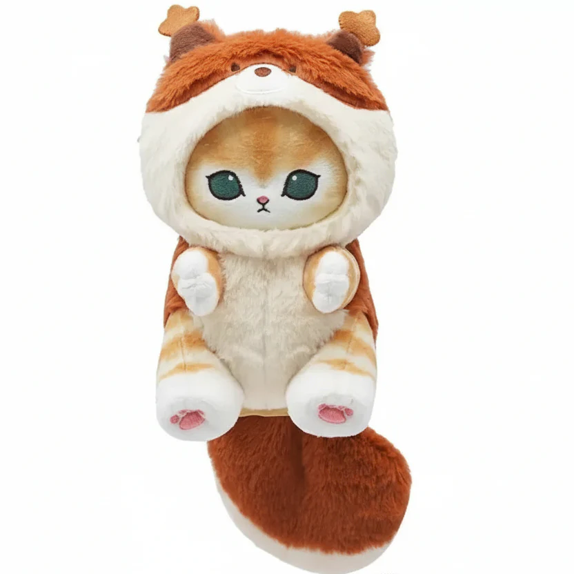 Mofusand Kawaii Squirrel Cat Plush 9" - Image 1