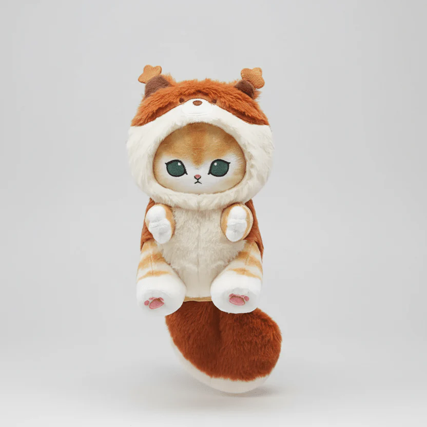Mofusand Kawaii Squirrel Cat Plush 9" - Image 2