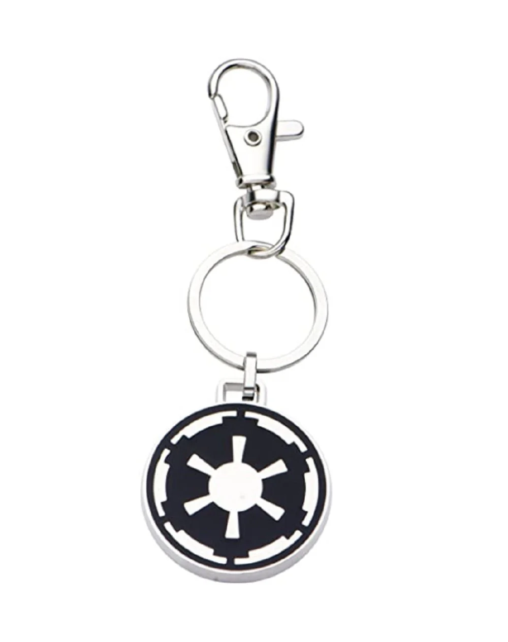 Star Wars Base Metal Imperial Symbol with Stainless Steel Key Chain - Image 1