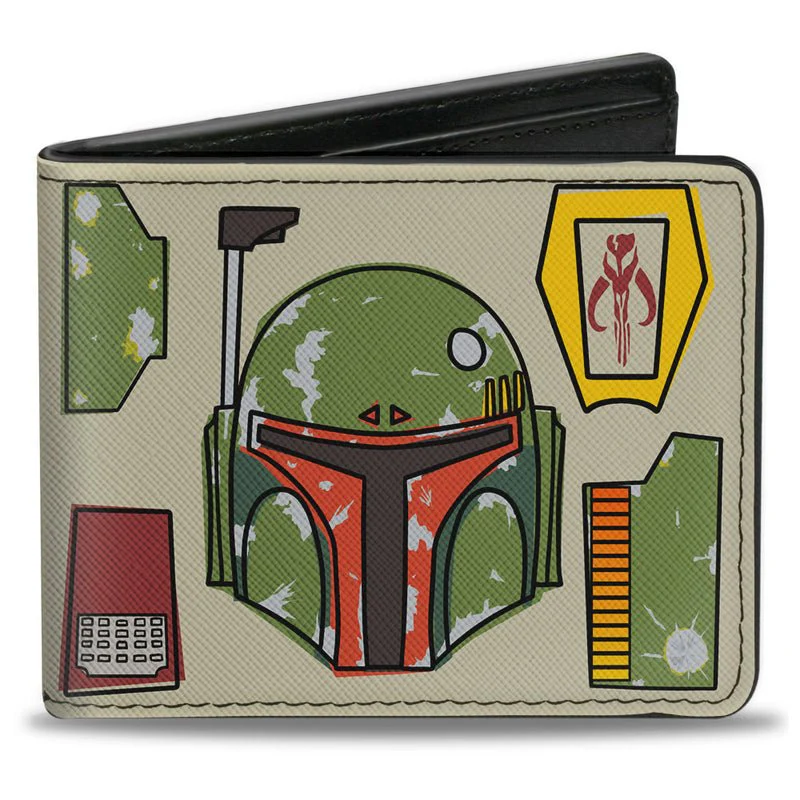 Star Wars Boba Fett Helmet Utility Elements Bifold Wallet - Image 1