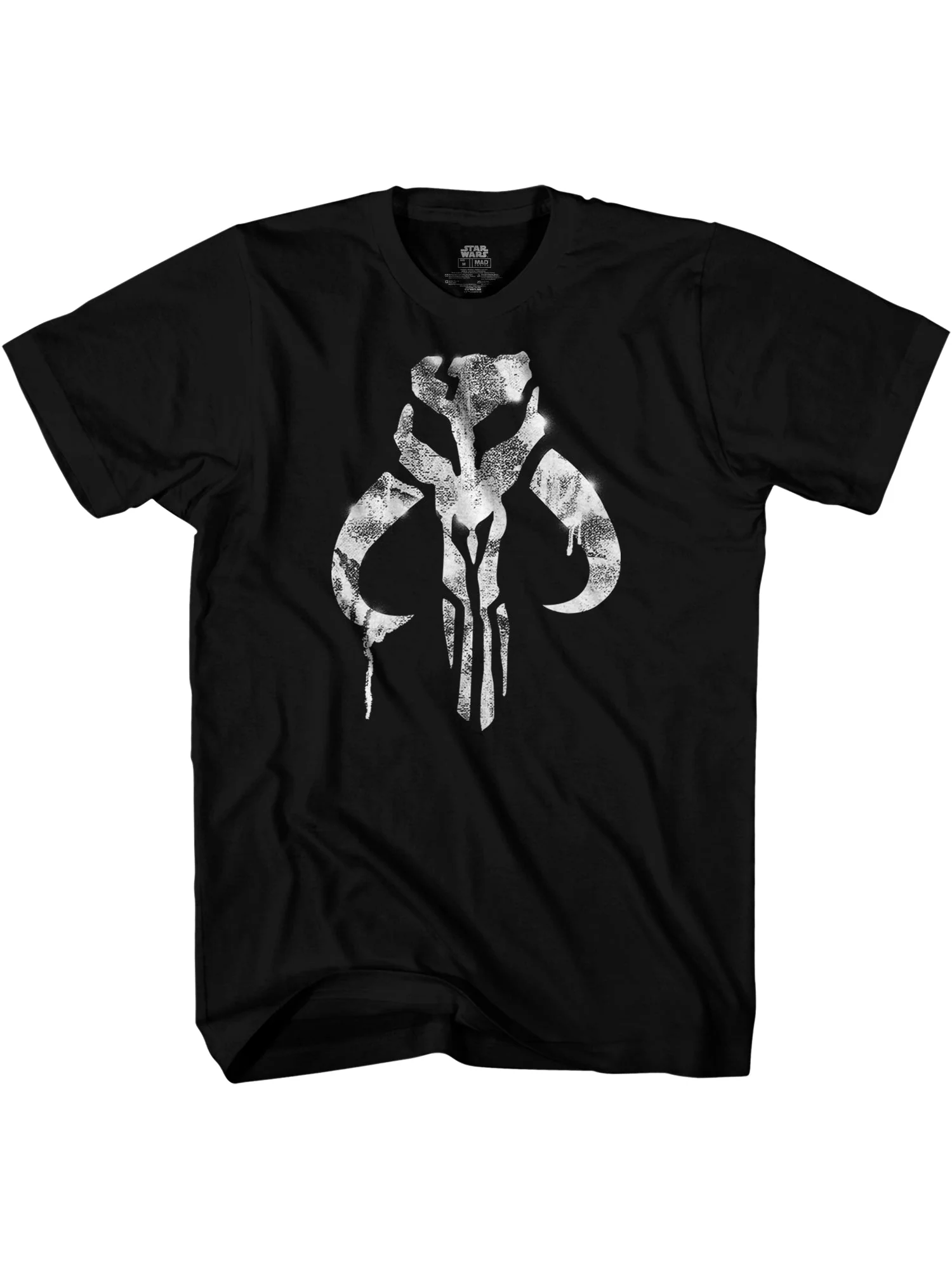 Star Wars Boba Fett Mandalorian Symbol Officially Licensed Adult T Shirt - Image 1