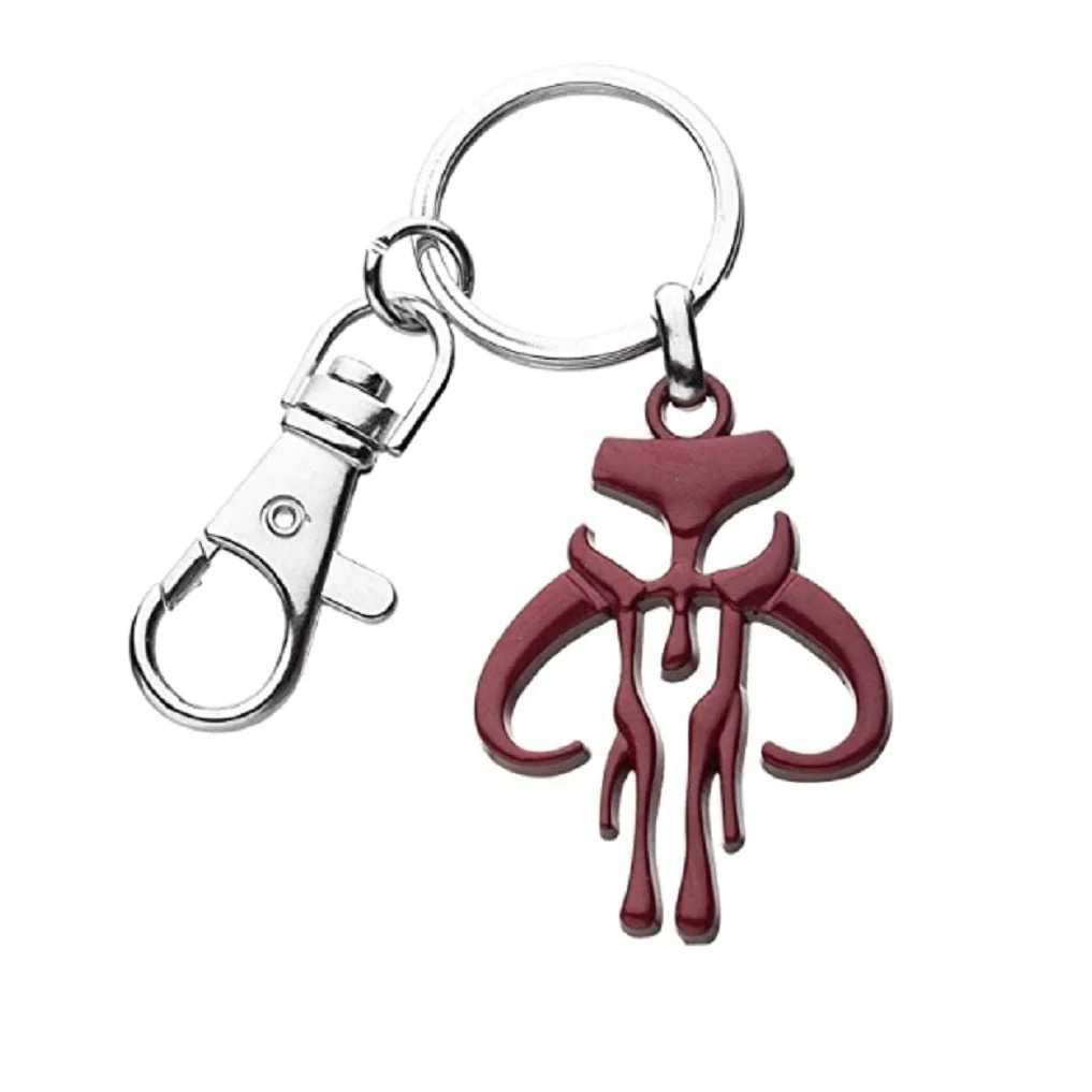 Star Wars Boba Fett Mandalorian Symbol Stainless Steel Key Chain - Image 1