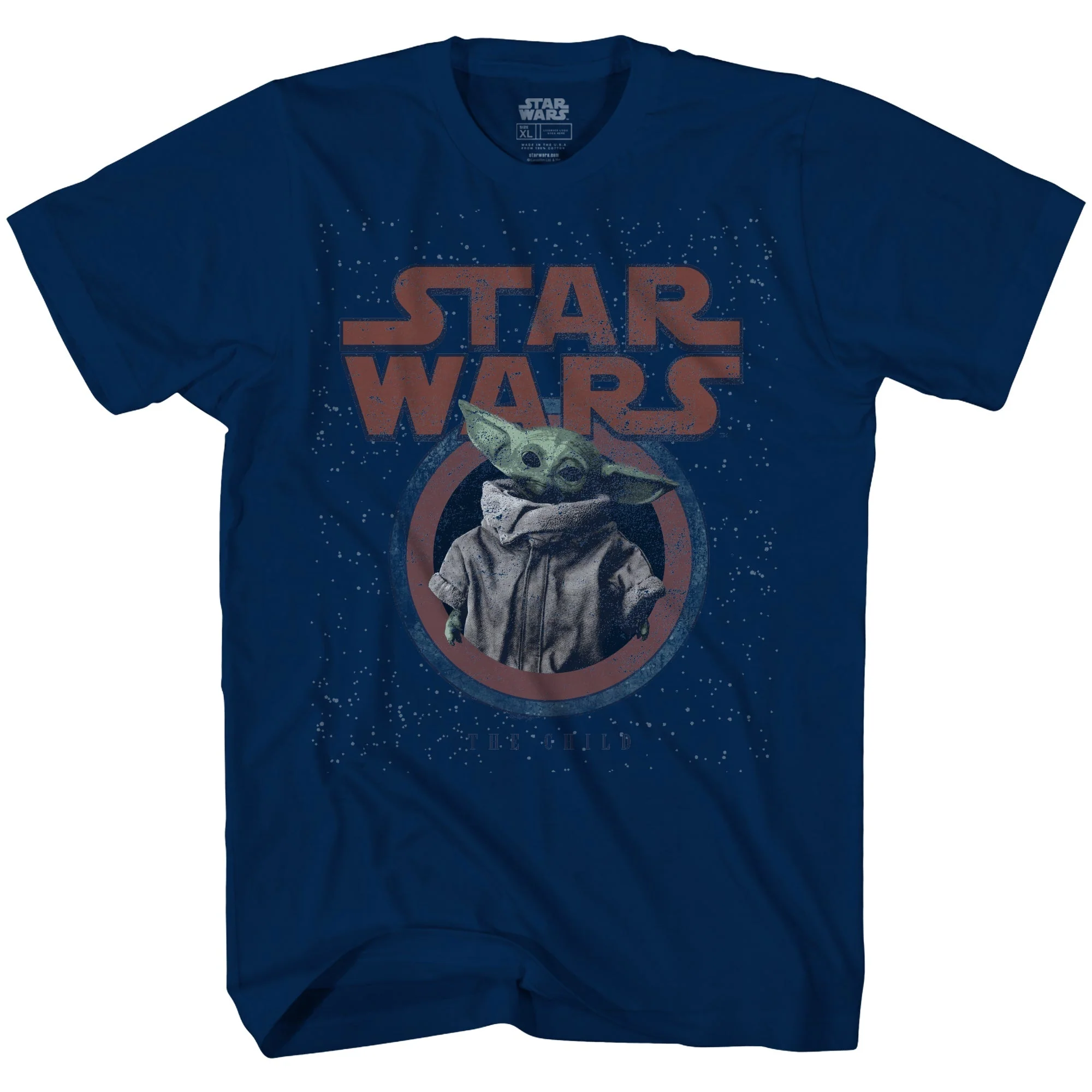 Star Wars Mandalorian The Child Grogu Galaxy Adult T-Shirt - Image 1