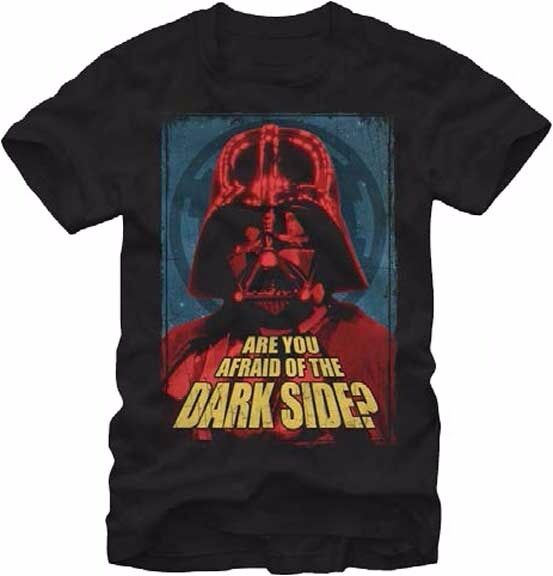 Star Wars Movie Darth Vader Fear The Dark Adult T-Shirt - Image 2
