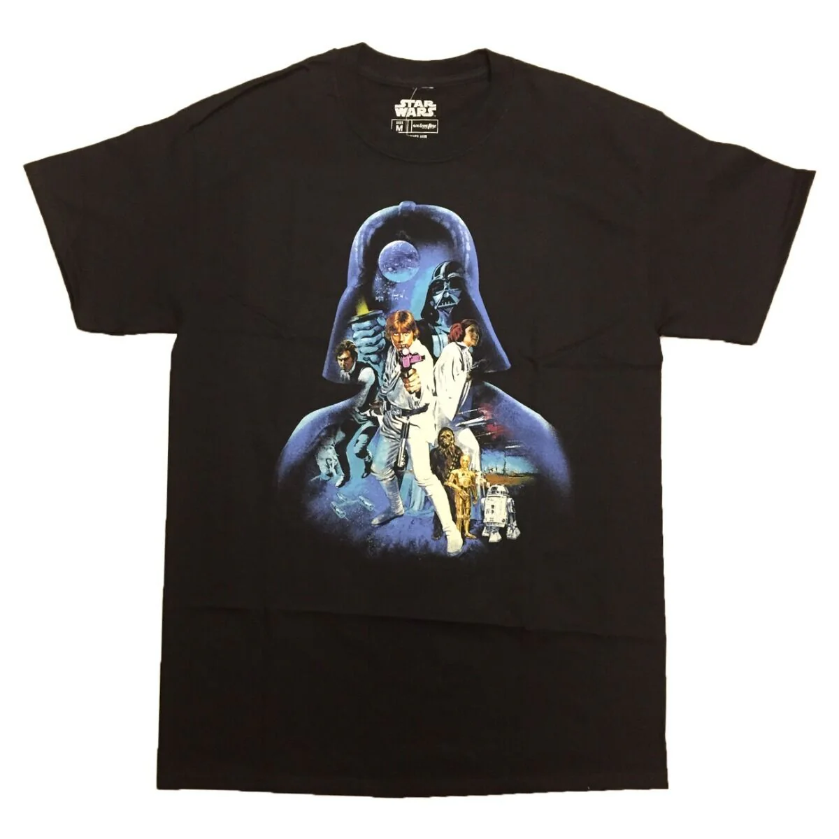 Star Wars Movie Poster Vader Original Fill Adult T-Shirt - Image 2