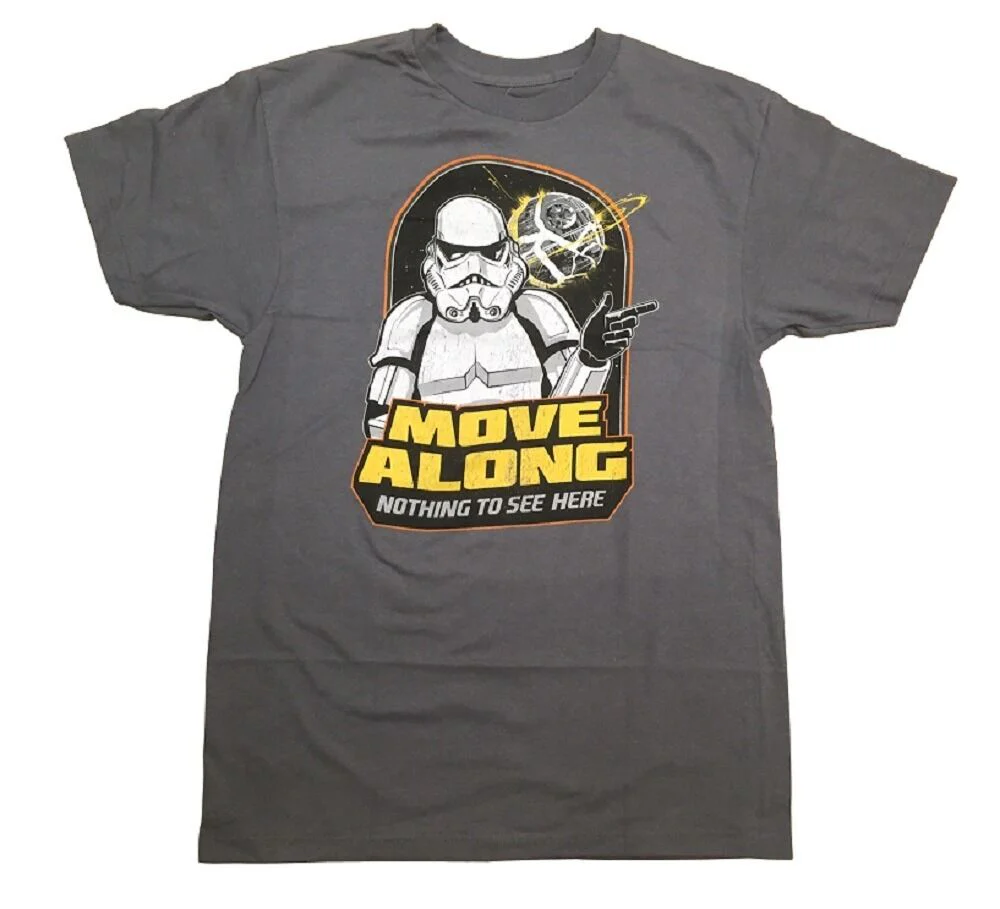 Star Wars Movie Stormtrooper Move Along Adult T-Shirt - Image 1