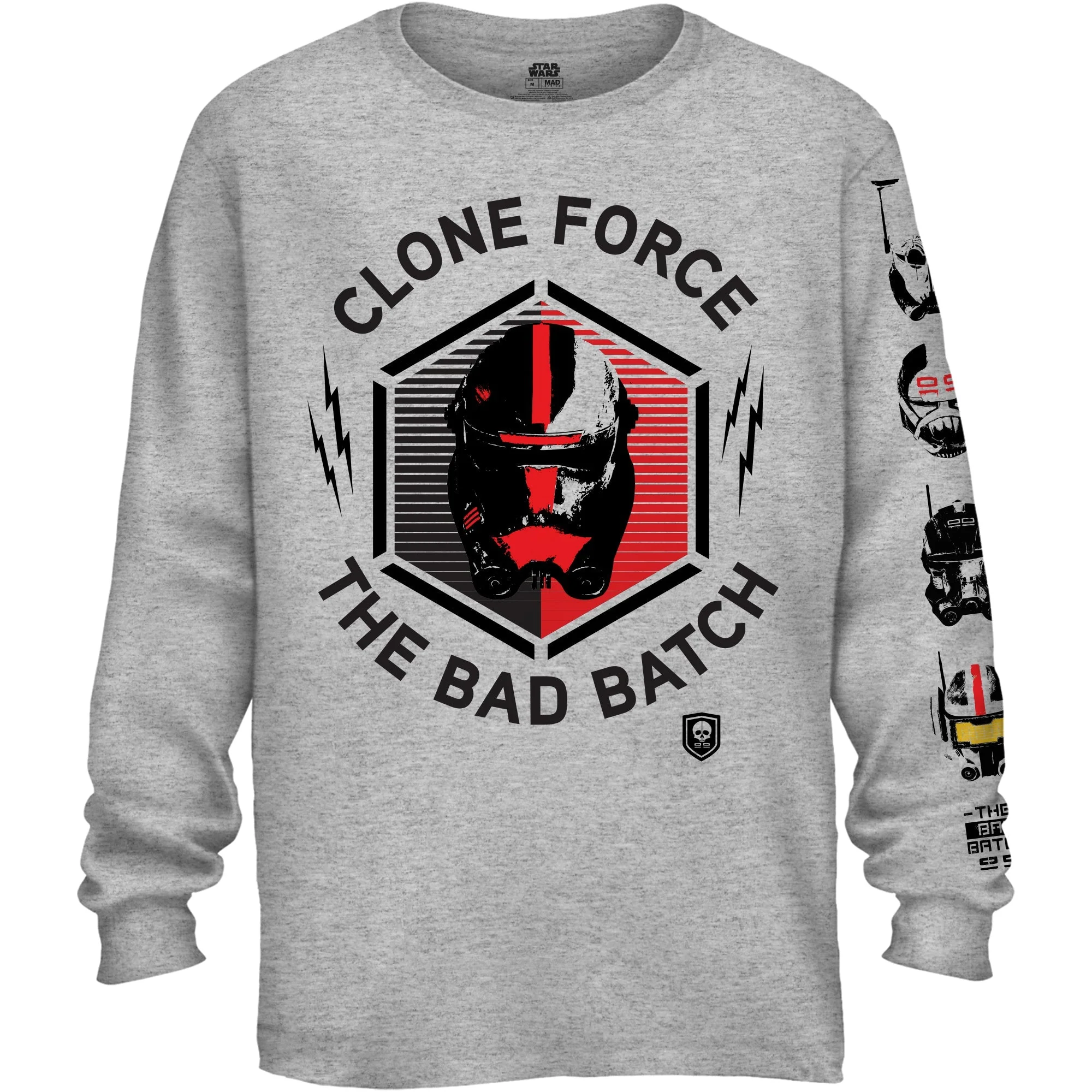 Star Wars The Bad Batch Helmets Adult Long Sleeve T-Shirt - Image 1