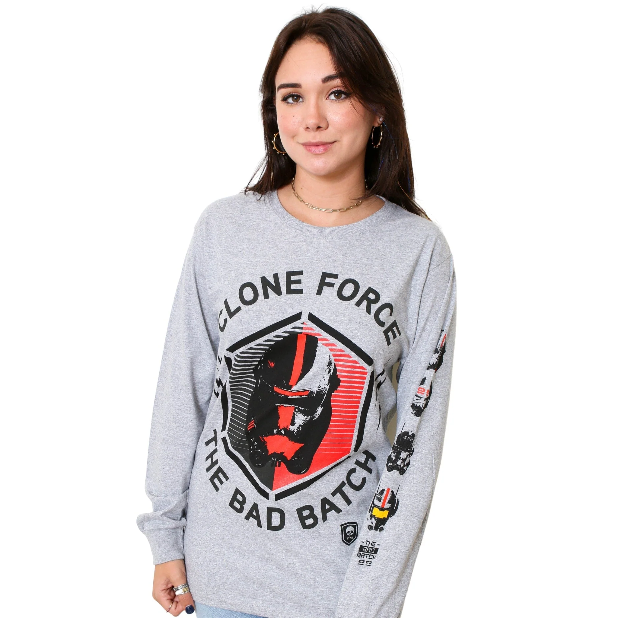 Star Wars The Bad Batch Helmets Adult Long Sleeve T-Shirt - Image 3