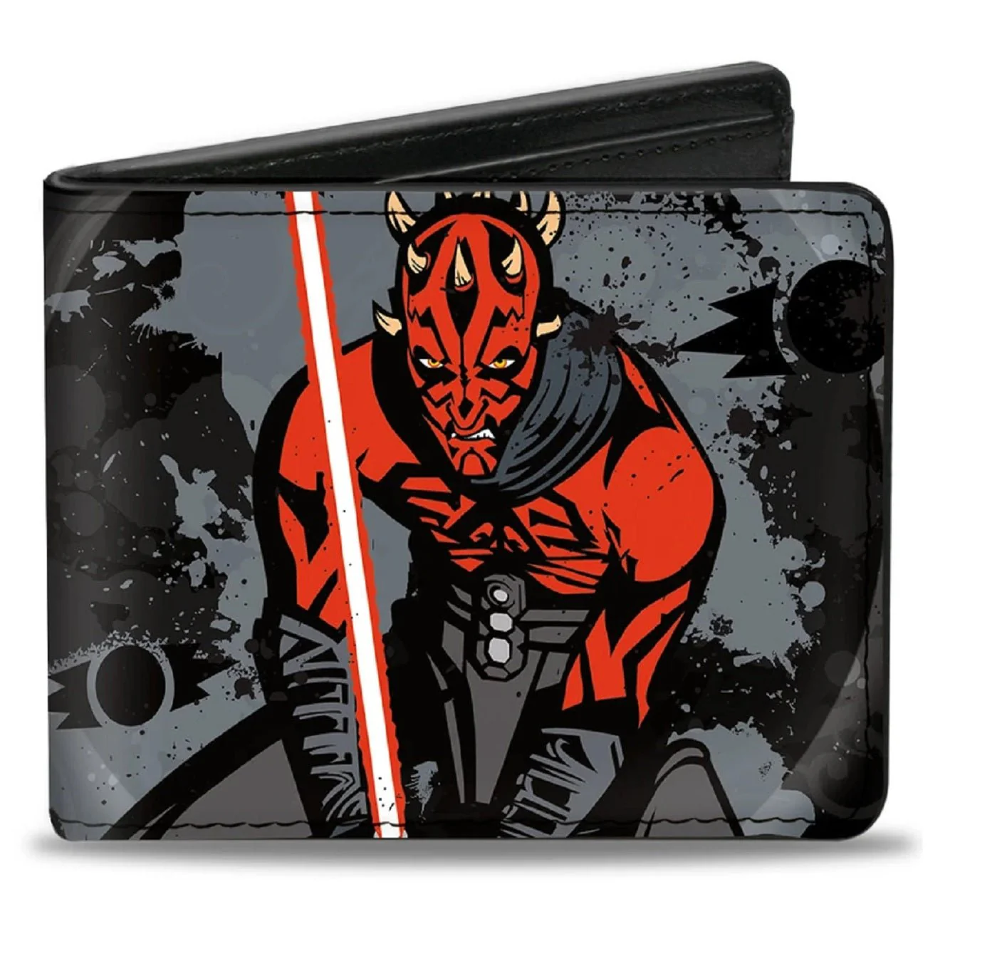 Star Wars The Clone Wars Darth Maul Pose Splatter Bifold Wallet - Image 1