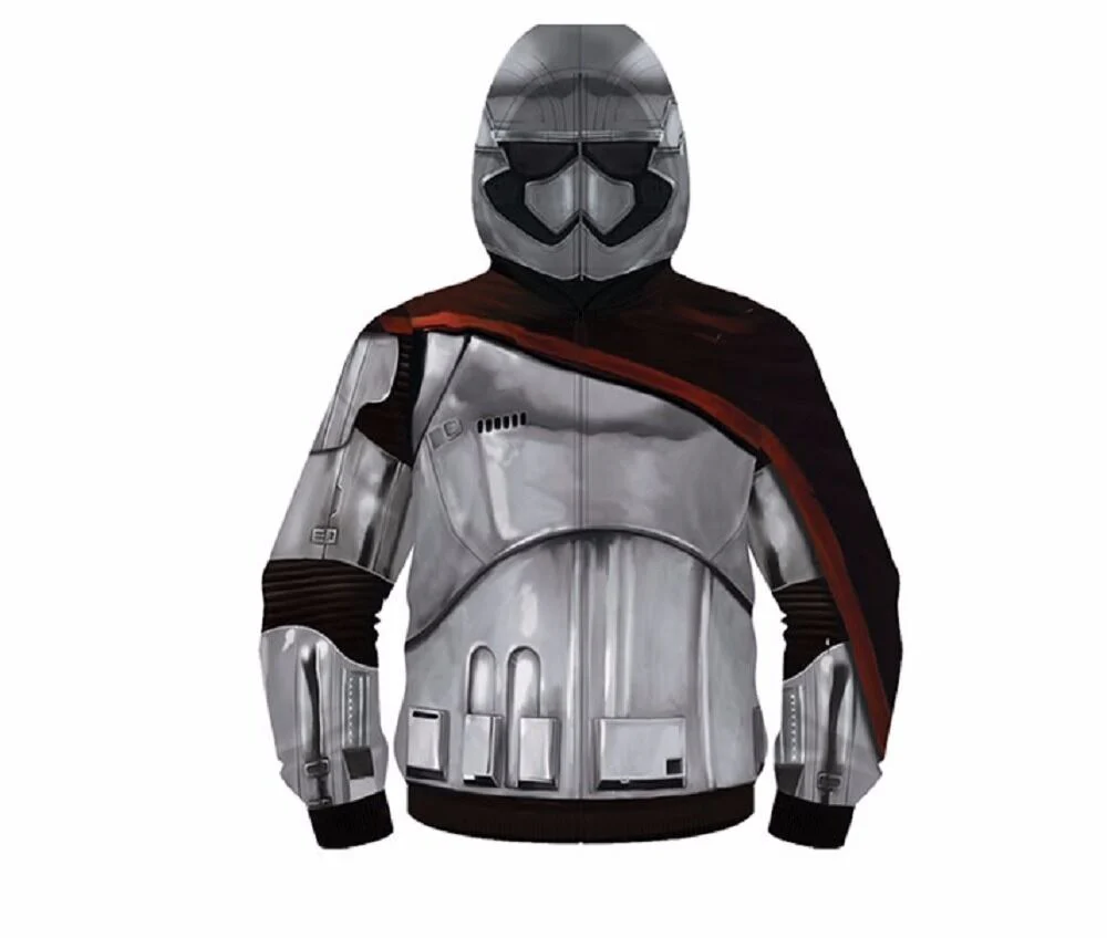 Star Wars The Force Awakens Captain Phasma Costume Adult Fleece Hoodie - Image 1