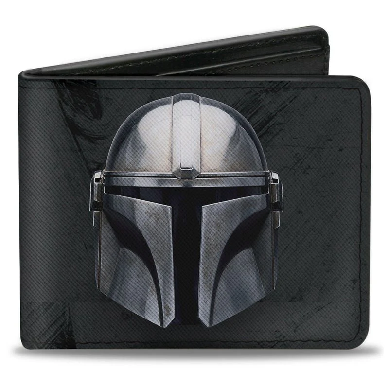 Star Wars The Mandalorian Helmet Bounty Hunter Icon Bifold Wallet - Image 2