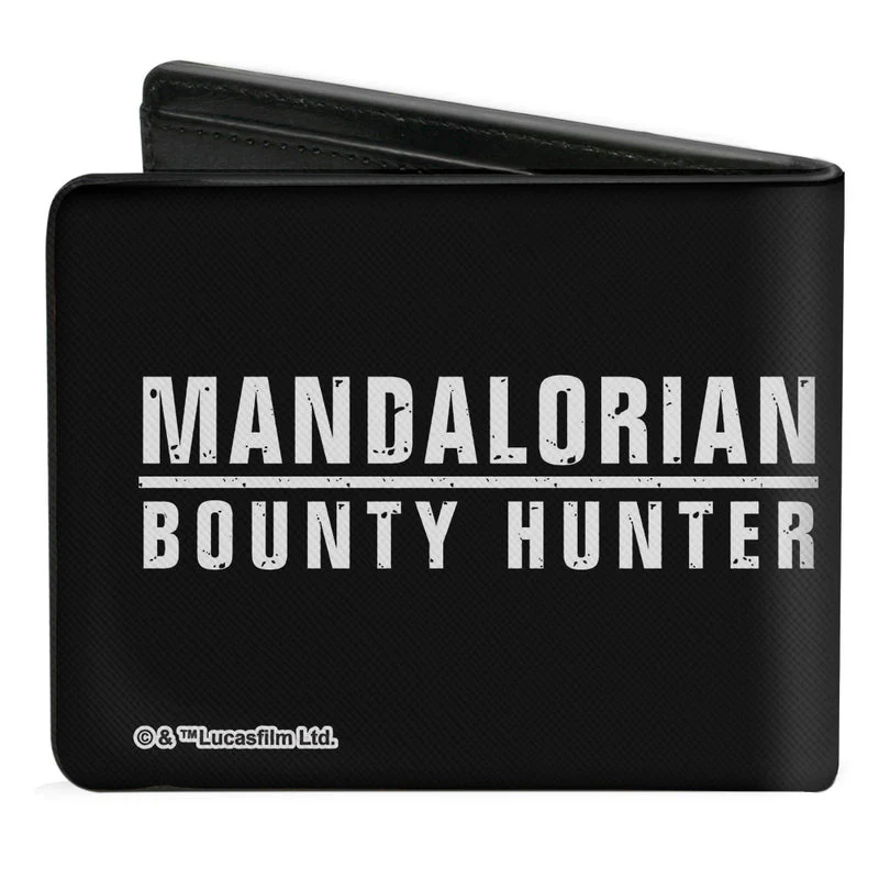 Star Wars The Mandalorian Helmet Bounty Hunter Logo Bi-fold Wallet - Image 3