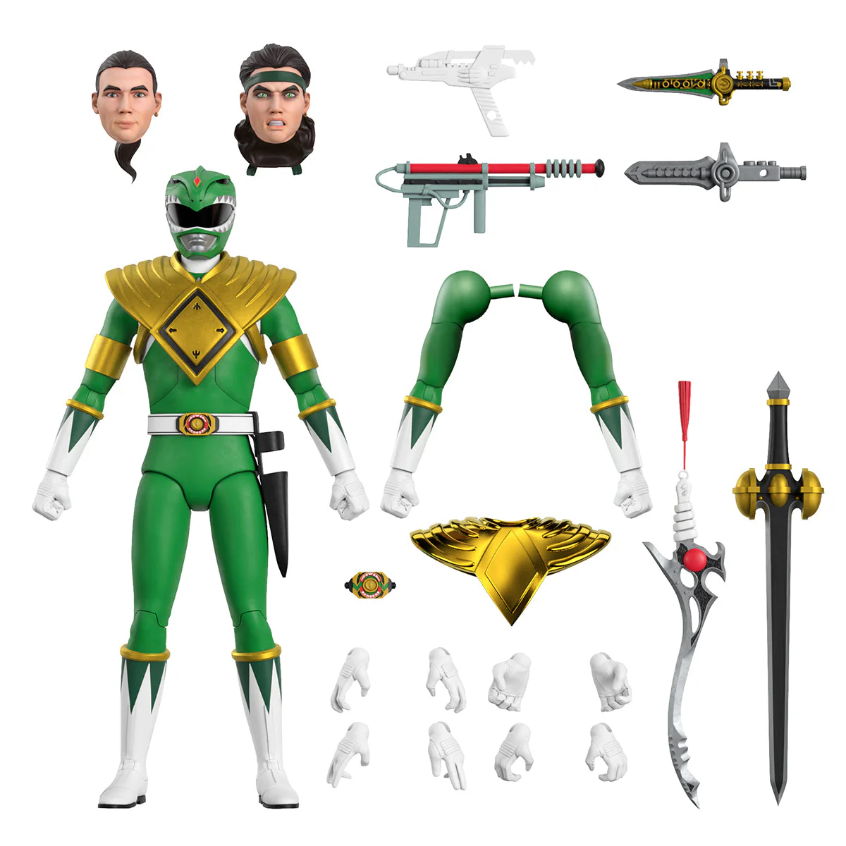 Super7 Power Rangers Ultimates Green Ranger Action Figure - Image 2