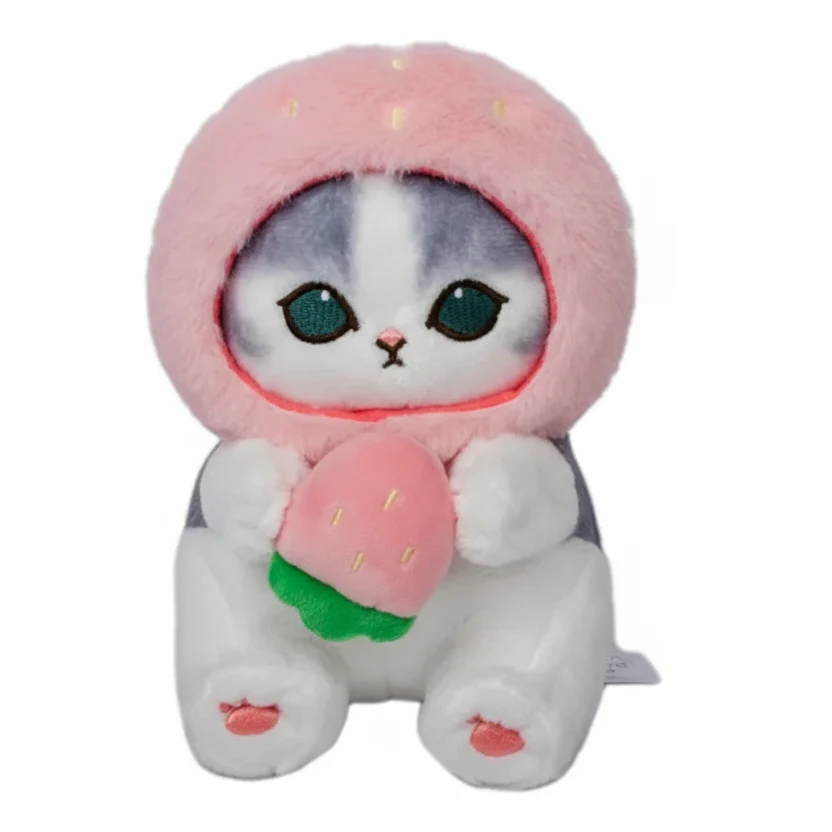 Mofusand Kawaii Strawberry Cat Plush 9" - Image 1