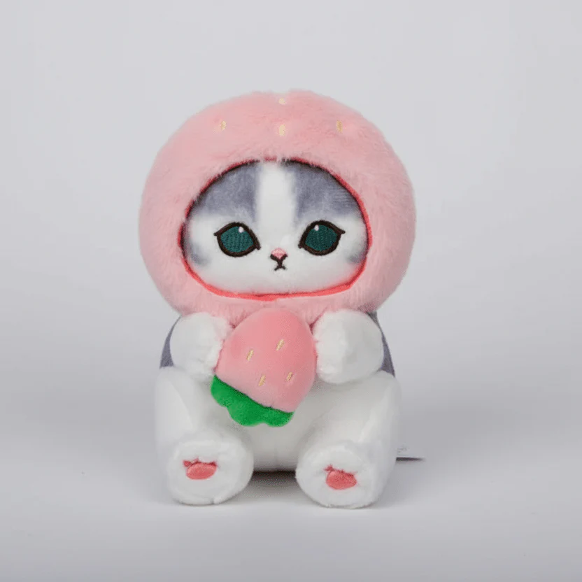 Mofusand Kawaii Strawberry Cat Plush 9" - Image 2