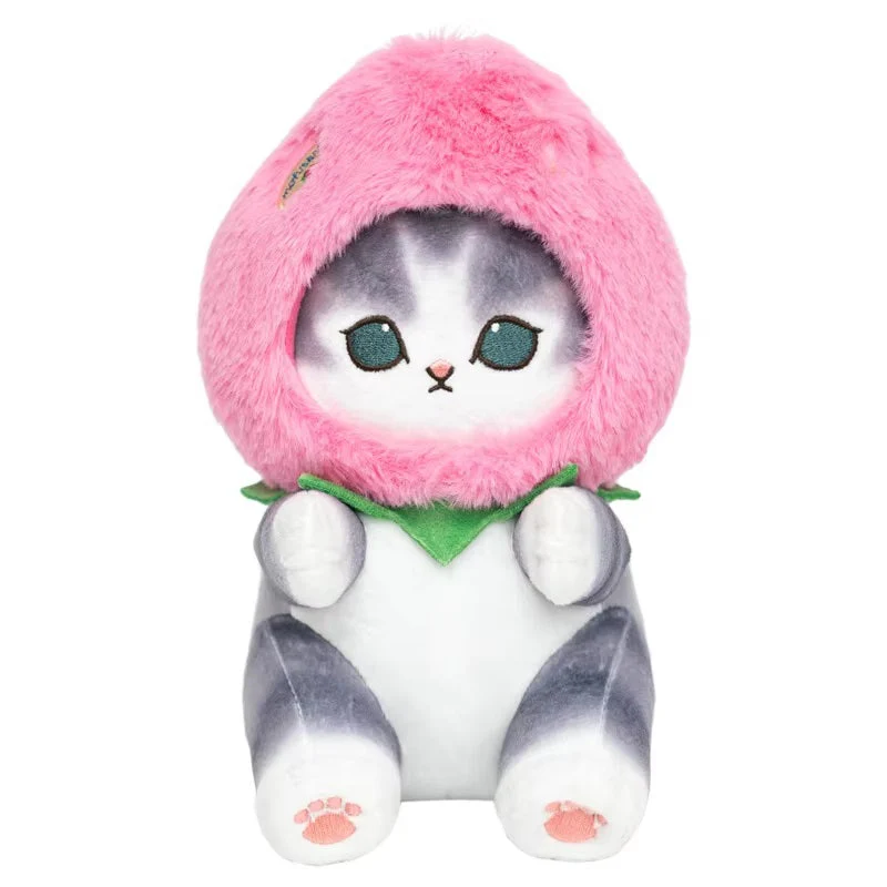 Mofusand Pink Strawberry Cat Plush 9" - Image 1
