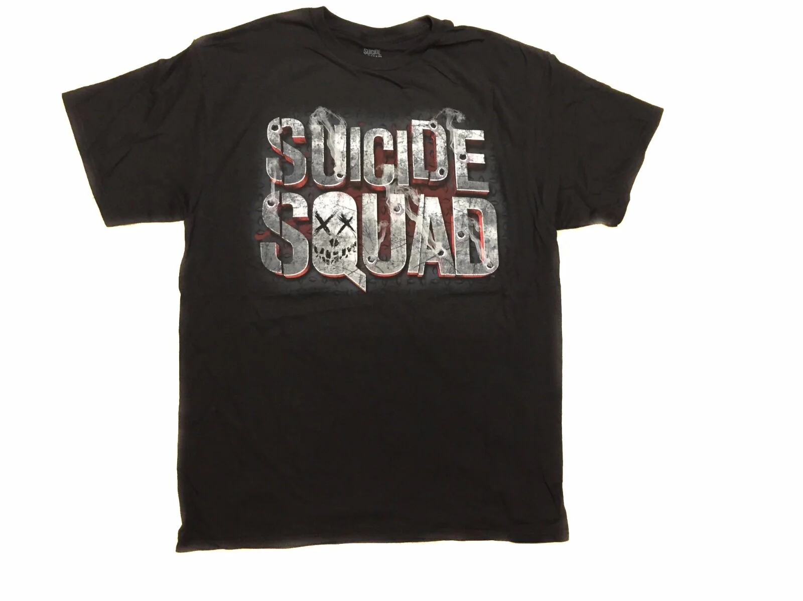 Suicide Squad Logo Smoke Holes DC Comics Adult T-Shirt - Image 1