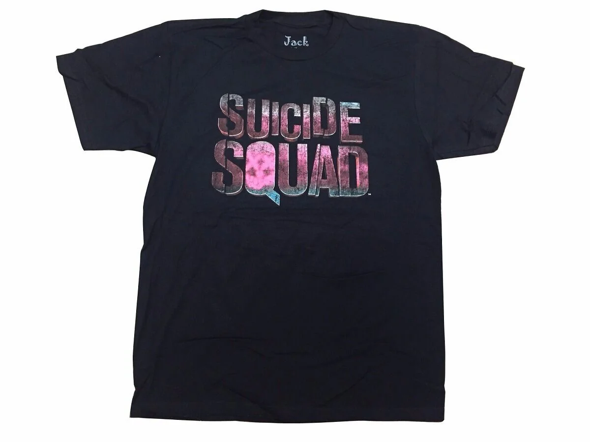 Suicide Squad Neon Logo DC Comics Premium Adult T-Shirt - Image 1
