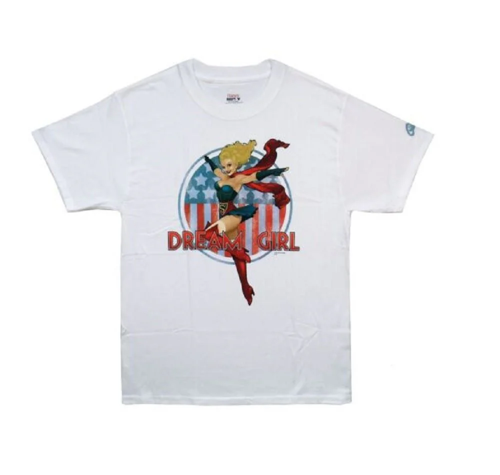 Supergirl Bombshell American Dream Girl DC Comics Adult T-Shirt - Image 1