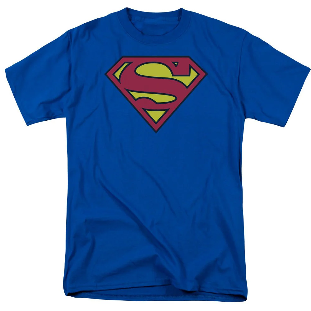 Superman Classic Logo Symbol Shield DC Comics Adult T-Shirt - Image 1