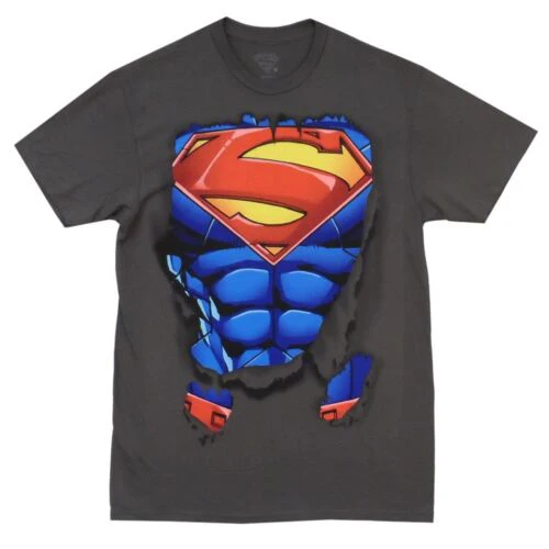 Superman Ripped Shirt Symbol Revealed DC Comics Adult T-Shirt - Image 2