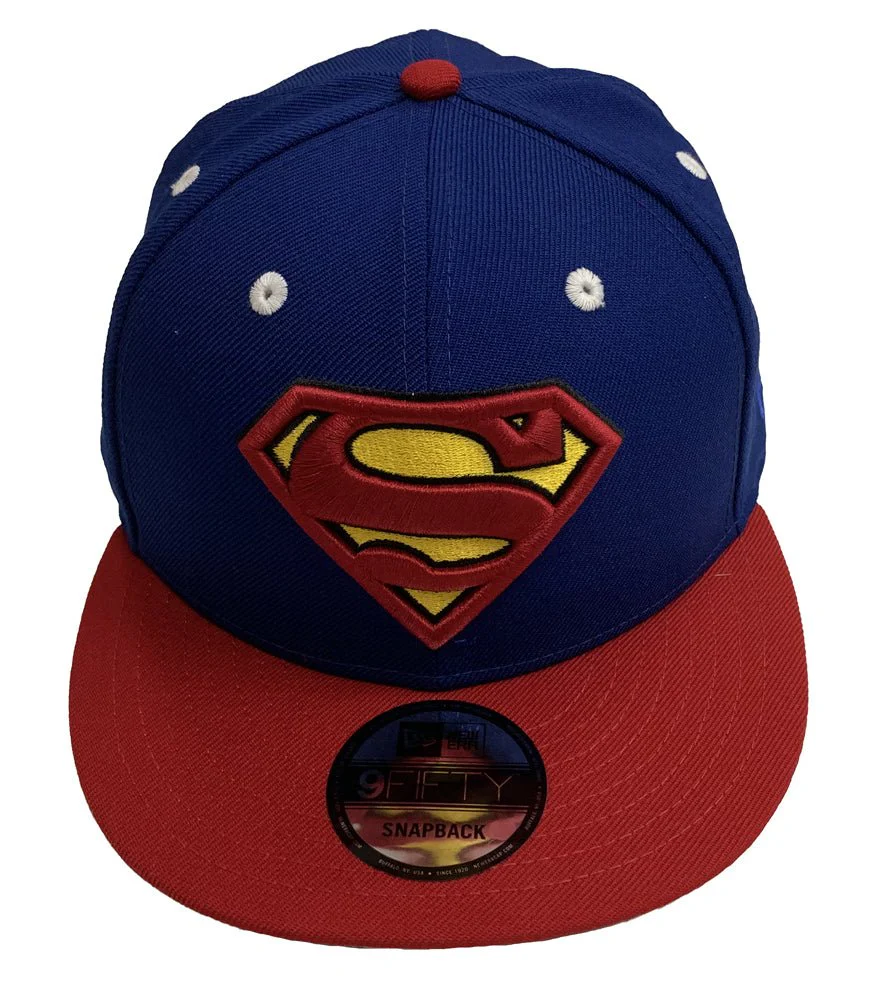 Superman Symbol Royal Scarlet New Era 9Fifty Snapback Cap Hat - Image 1