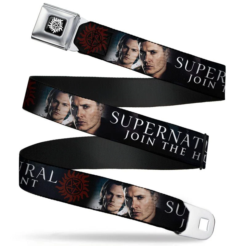 Supernatural Winchester Brothers Sam And Dean Faces Seatbelt Belt - Image 1