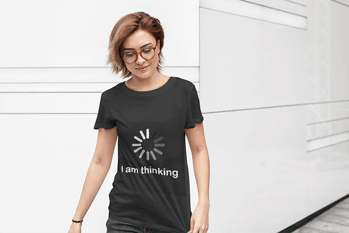 I am thinking Funny Tshirt - Image 1