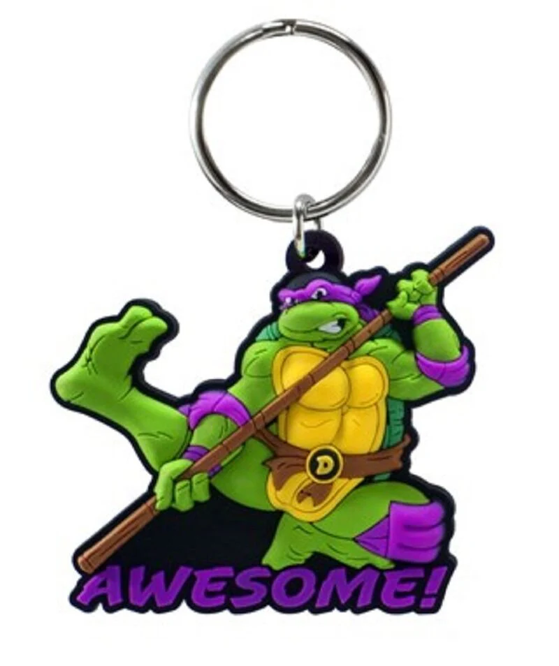 Teenage Mutant Ninja Turtles Donatello Soft Touch Key Chain Key Ring - Image 1